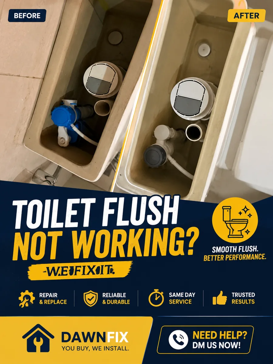 Dawn Fix toilet flush repair service in Singapore